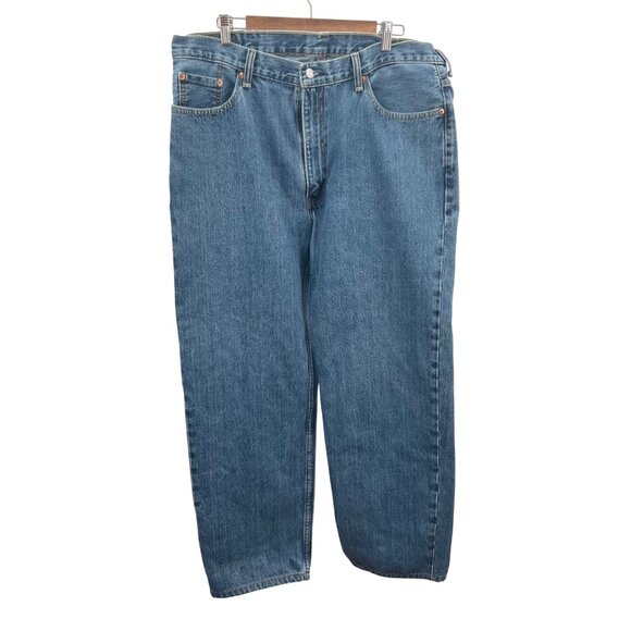 Levis 550 Relaxed Fit Mens Jeans W40 L34 Medium Wash Denim Vintage Quality - Picture 4 of 5
